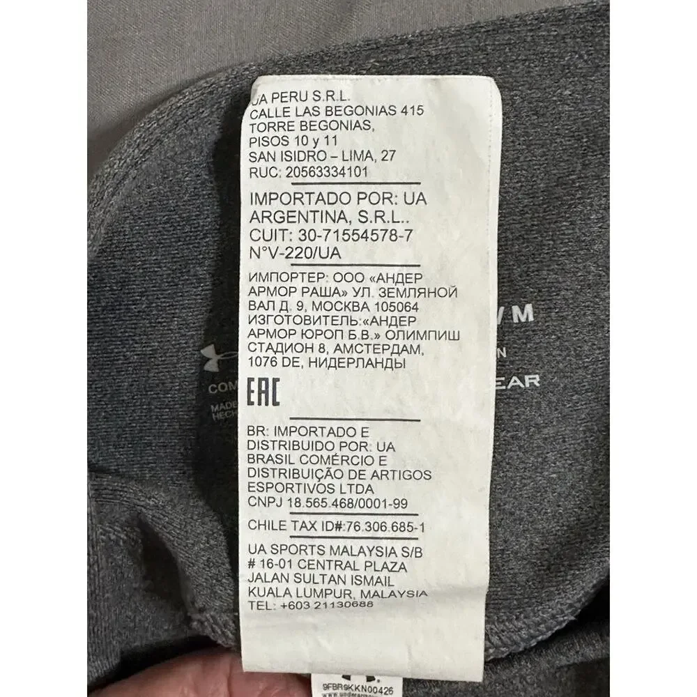 Under Armour UA Women's Size S HeatGear Shine Cropped Leggings Grey/Black‎ Mesh